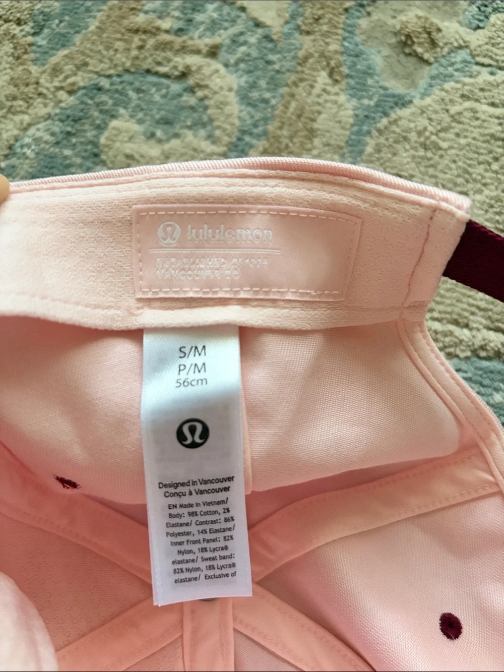 lululemon athletica Pink and Maroon Two-Tone Baseball Hat